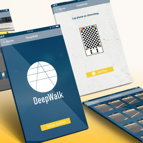 Interface design for an ADA compliant ramp surveying app.